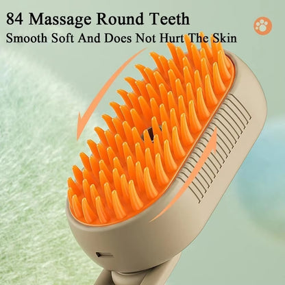 Escova a Vapor Para Gatos Cães 3 Em 1 Escovas Elétricas De Pêlos Pentes De Massagem Animais De Estimação Remoção